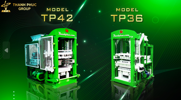 TP36 & TP42 - Máy ép gạch không nung mô hình đâu tư tầm trung